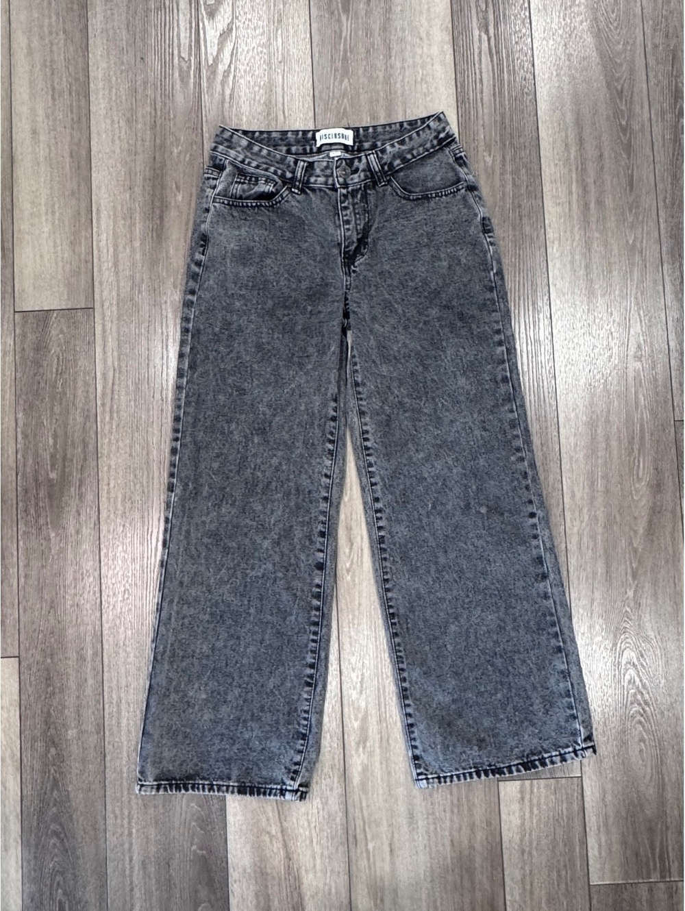 Disclosure Women's Wide-Leg Washed Black Jeans Size 5/27